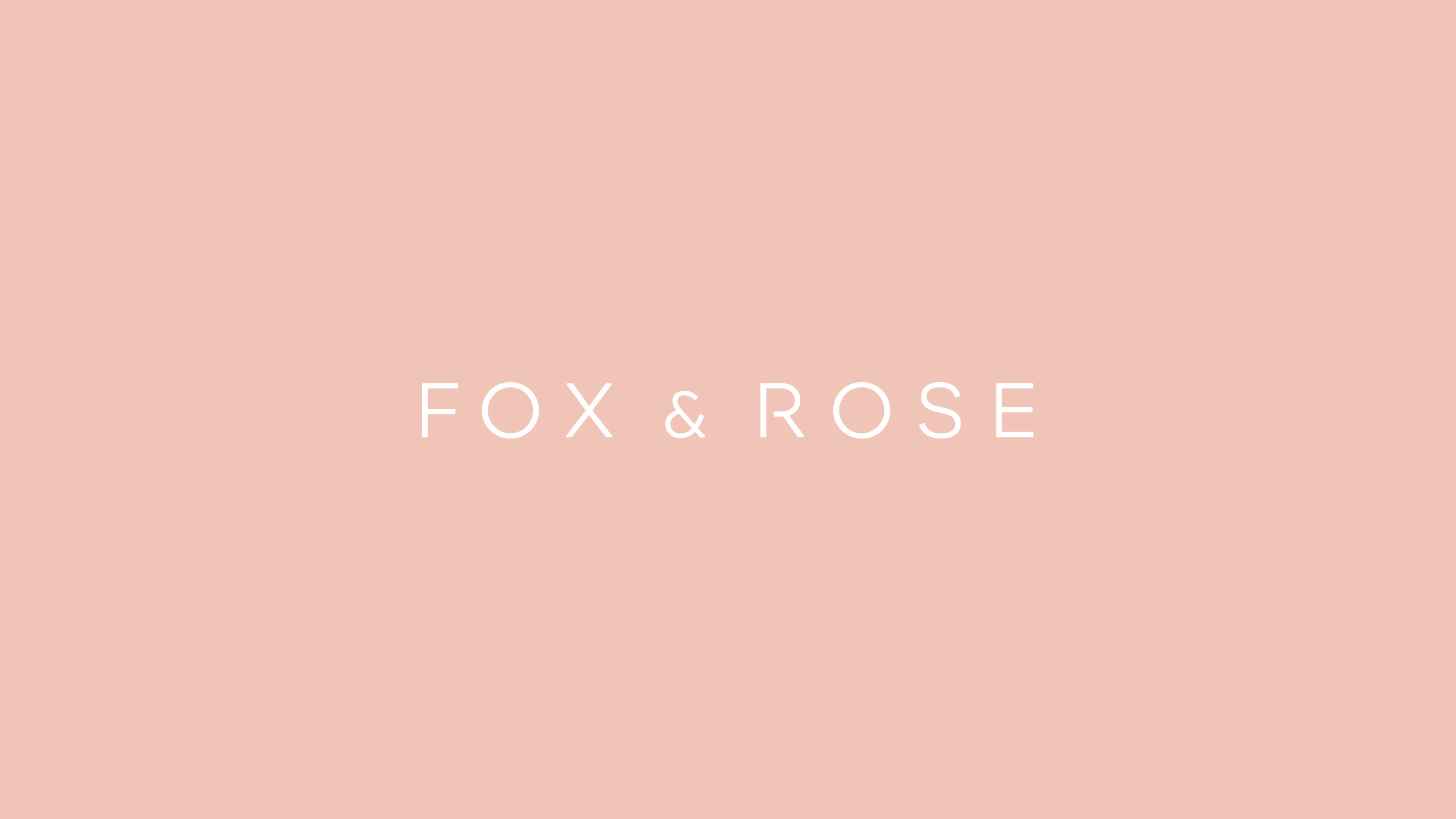 Fox & Rose Logo on Pink