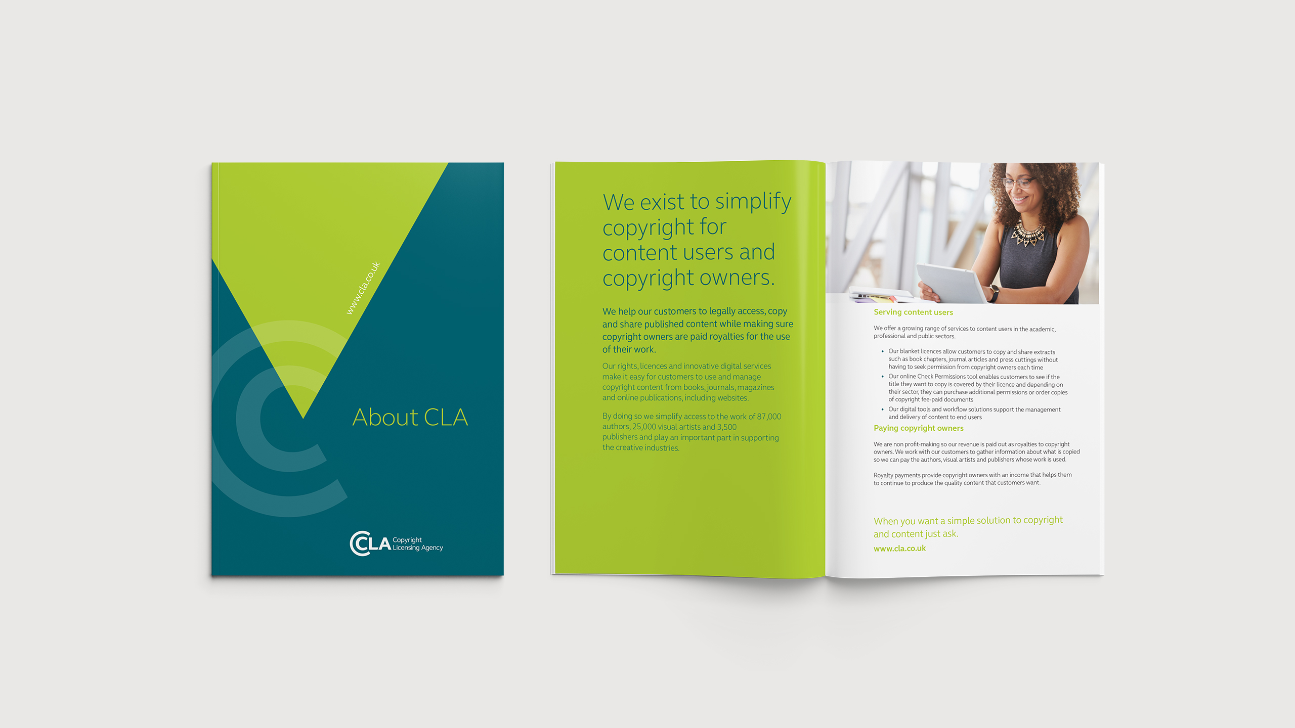 CLA Brochure Cover and Inside Spread