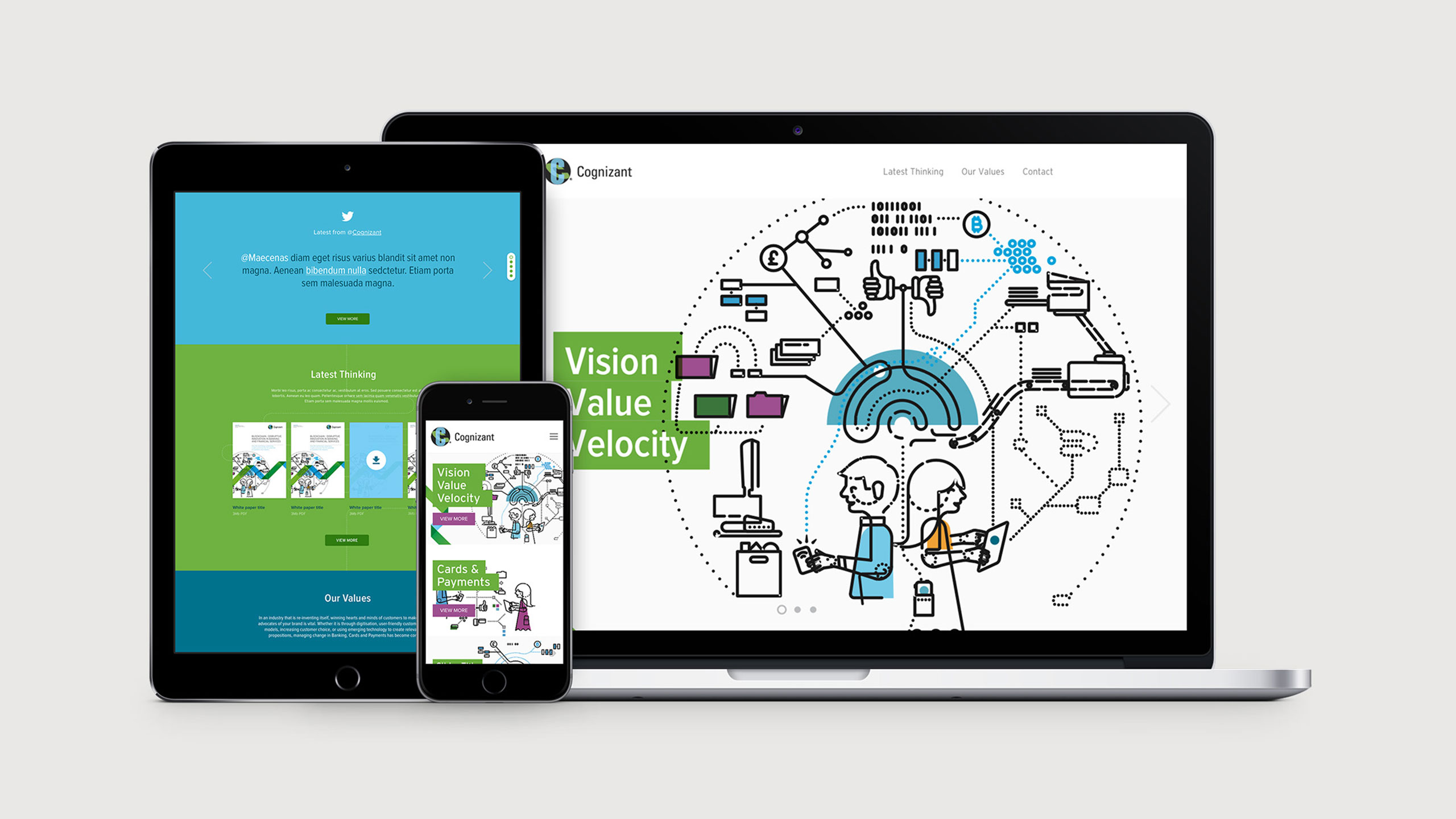 Cognizant Tablet, Mobile & Laptop branding