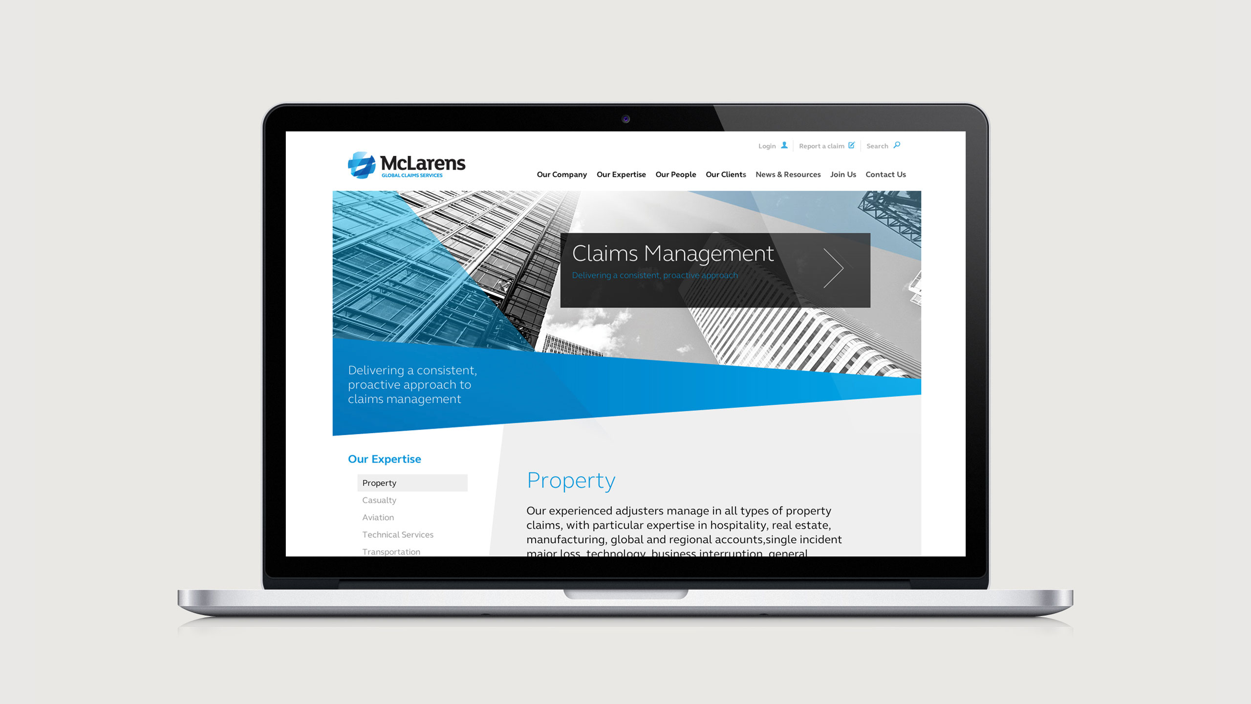 McLarens Website Laptop