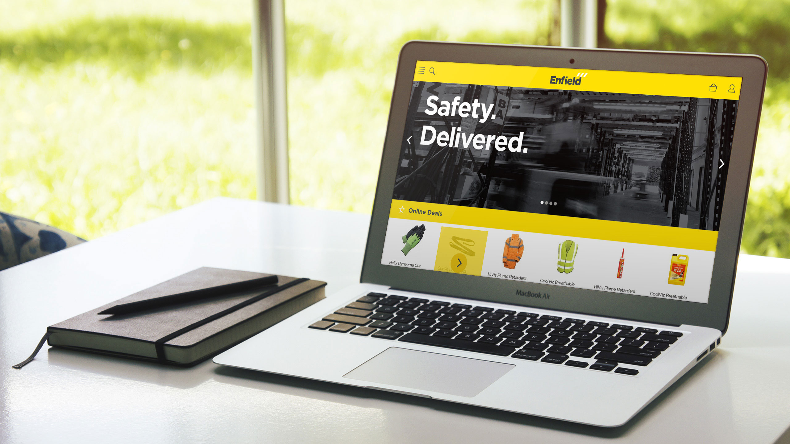 Enfield Safety Website On Laptop