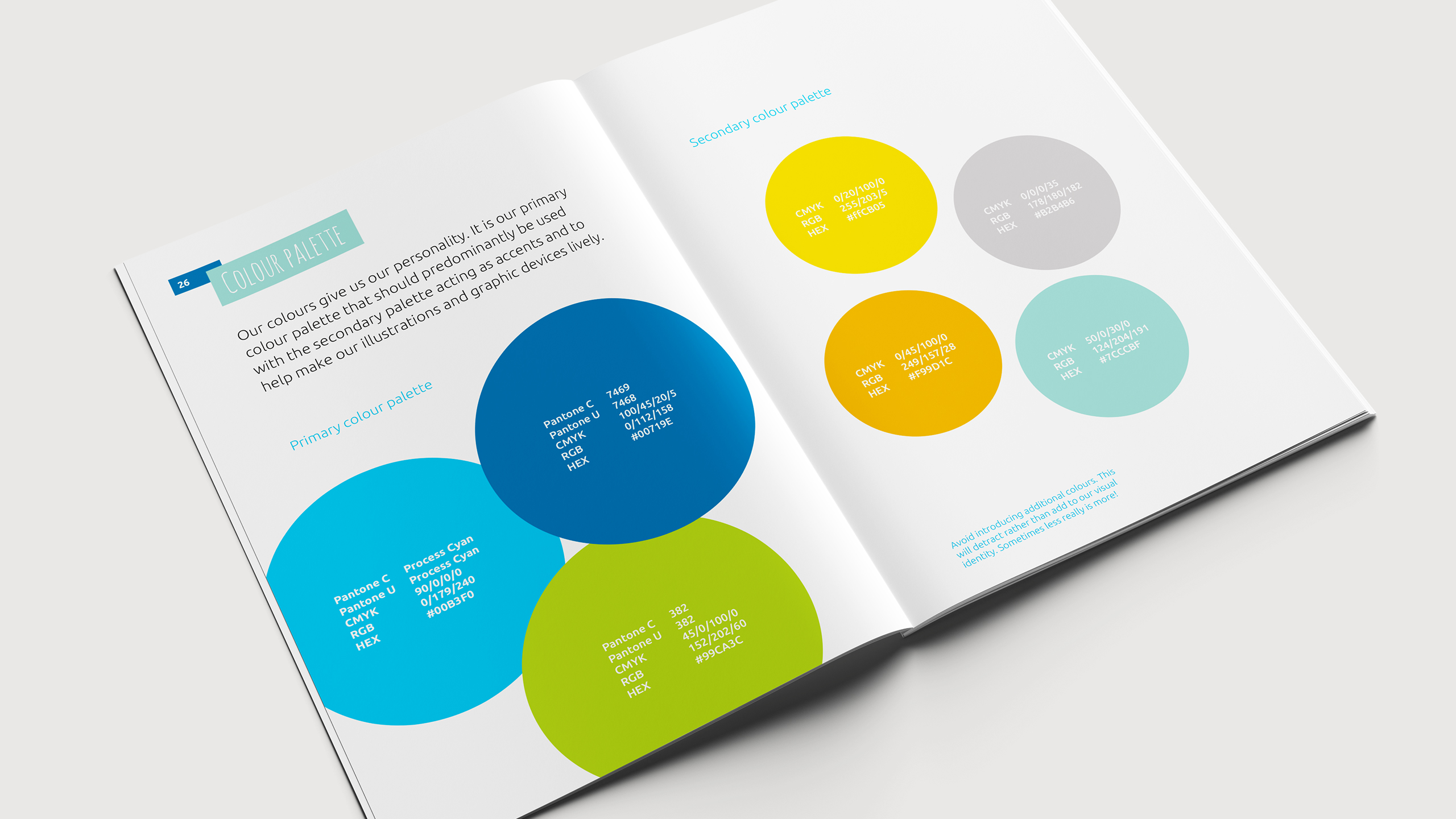 CWC Brand Colours in Brand Guidelines