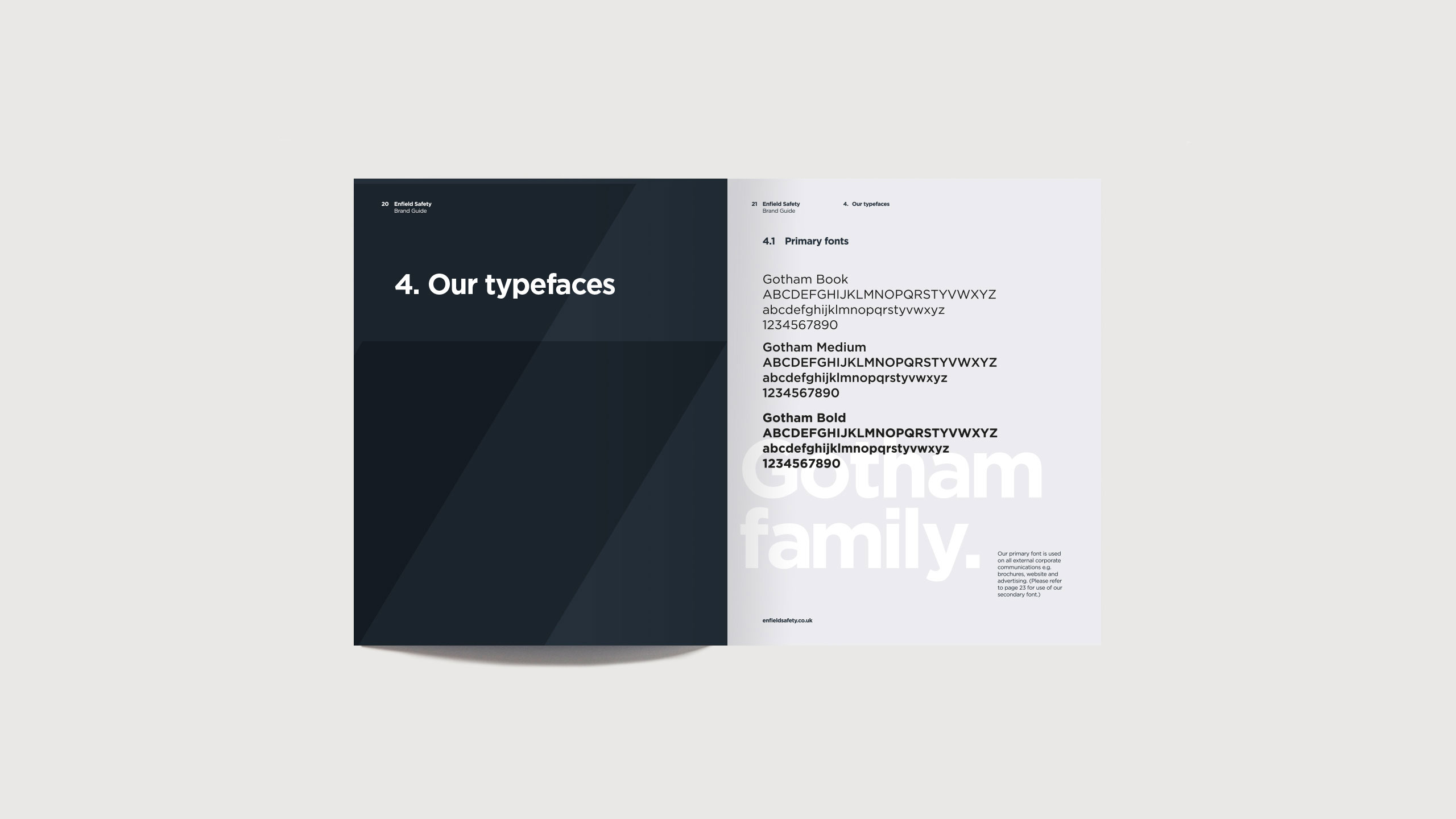 Enfield Safety Brand Guide Typography