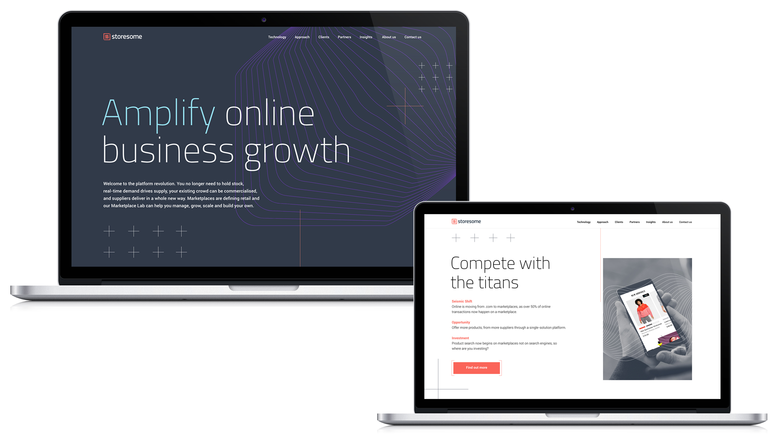 Storesome Website Visuals on Laptop
