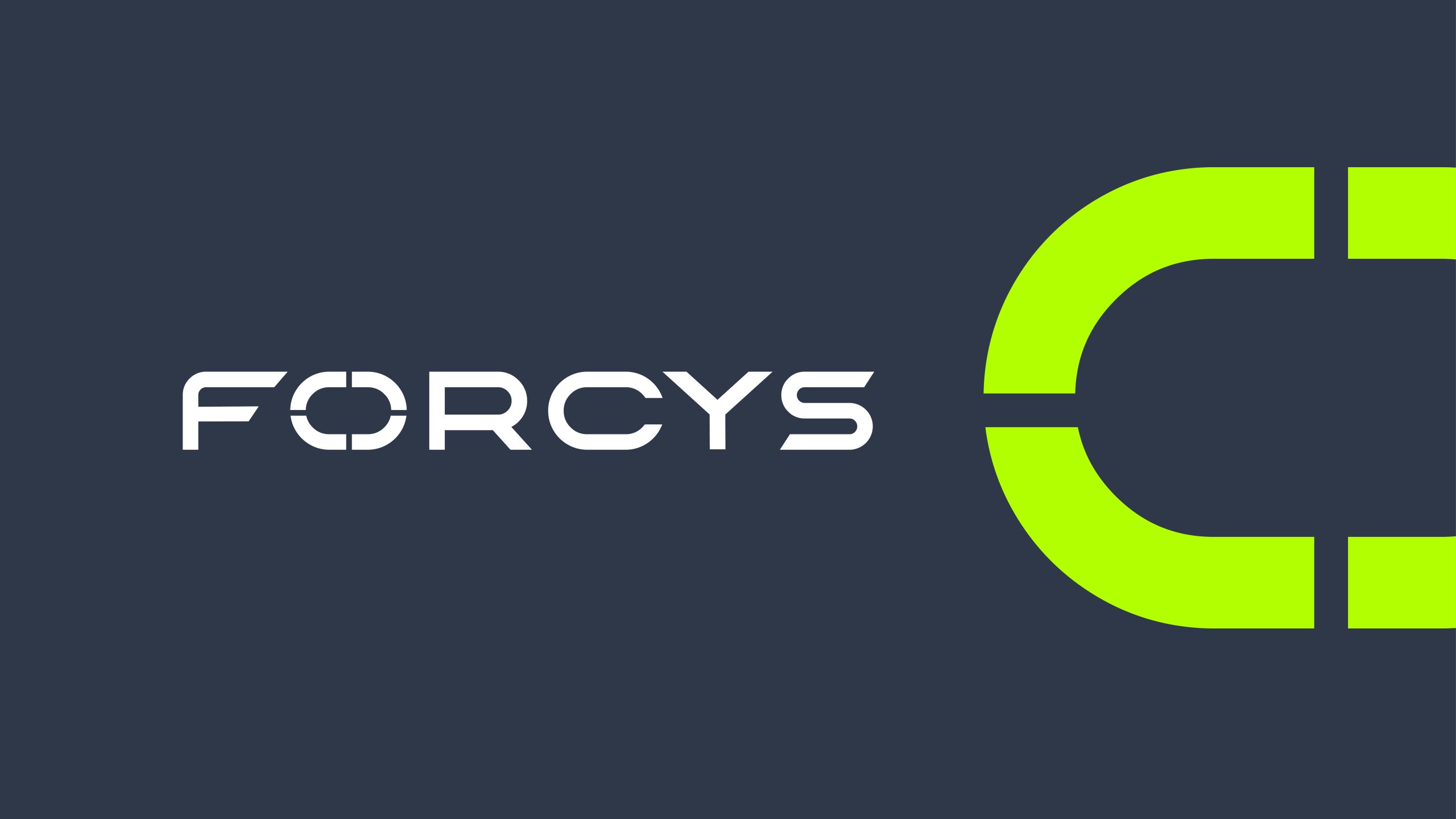 Forcys Logo & Symbol on Blue