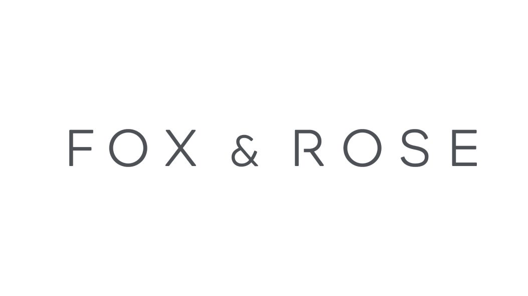 Fox & Rose Logo Grey on White