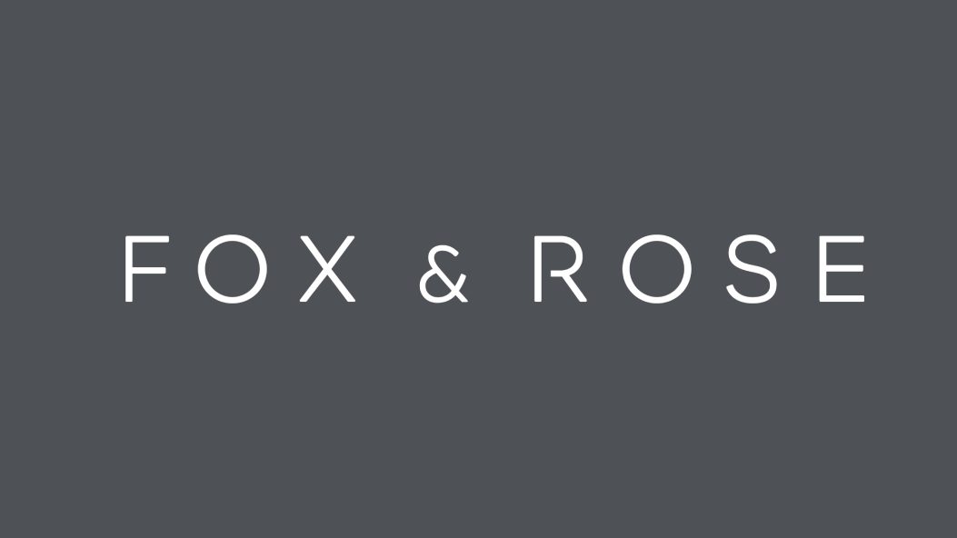 Fox & Rose Logo on Grey
