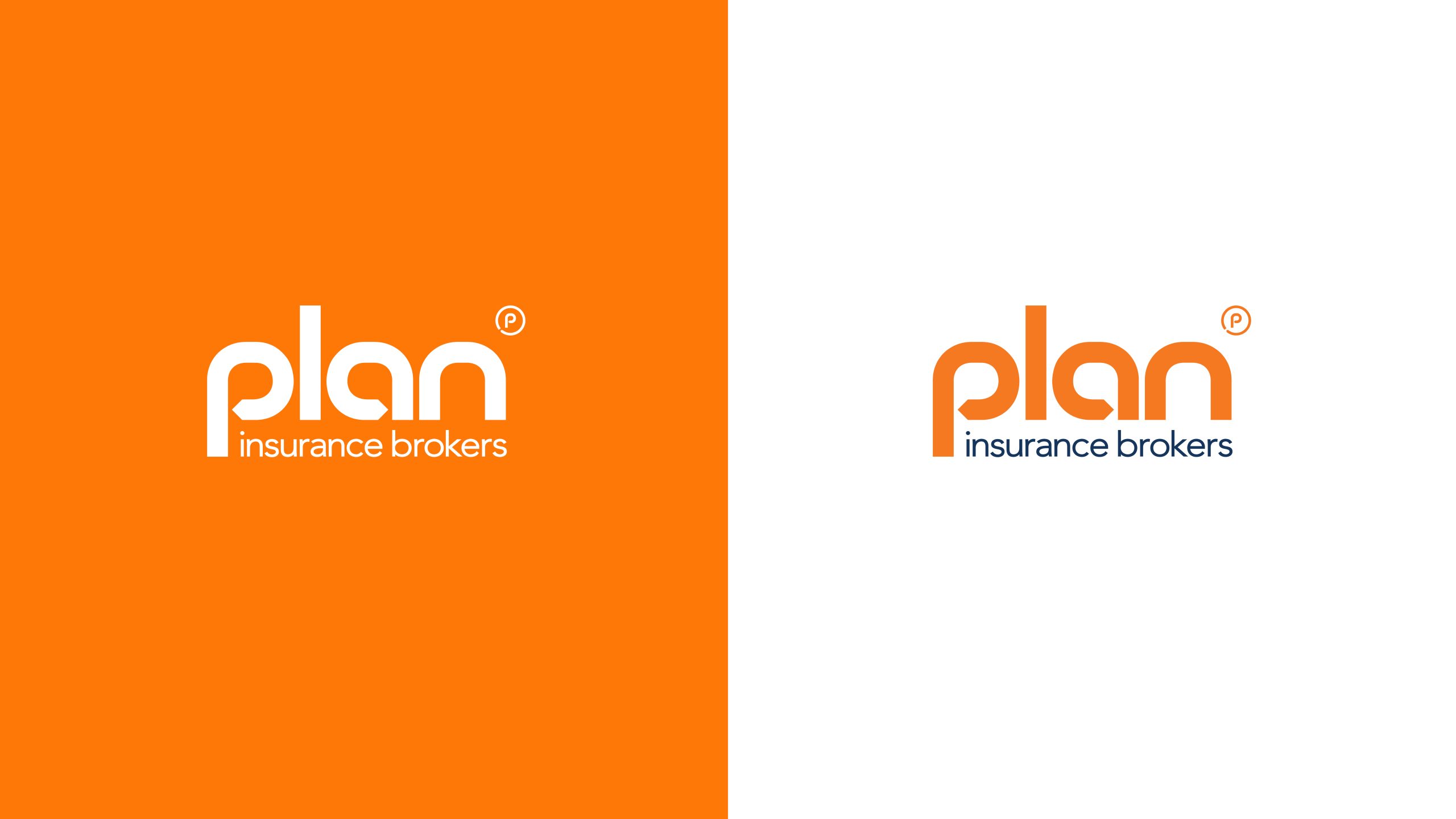 Plan Logos on Orange & White