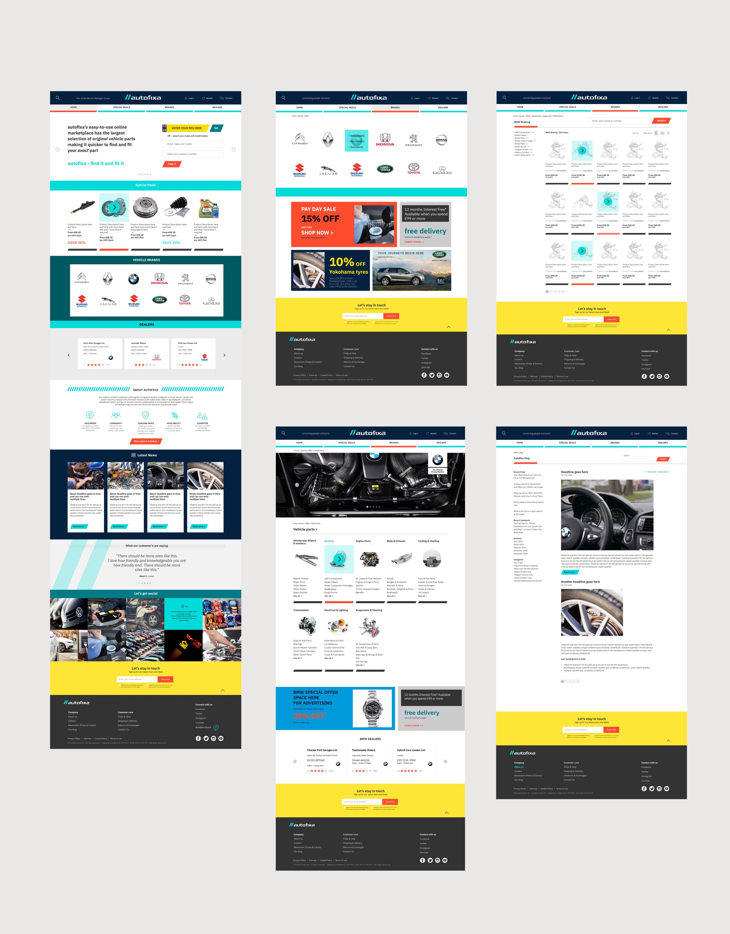 Autofixa website concepts