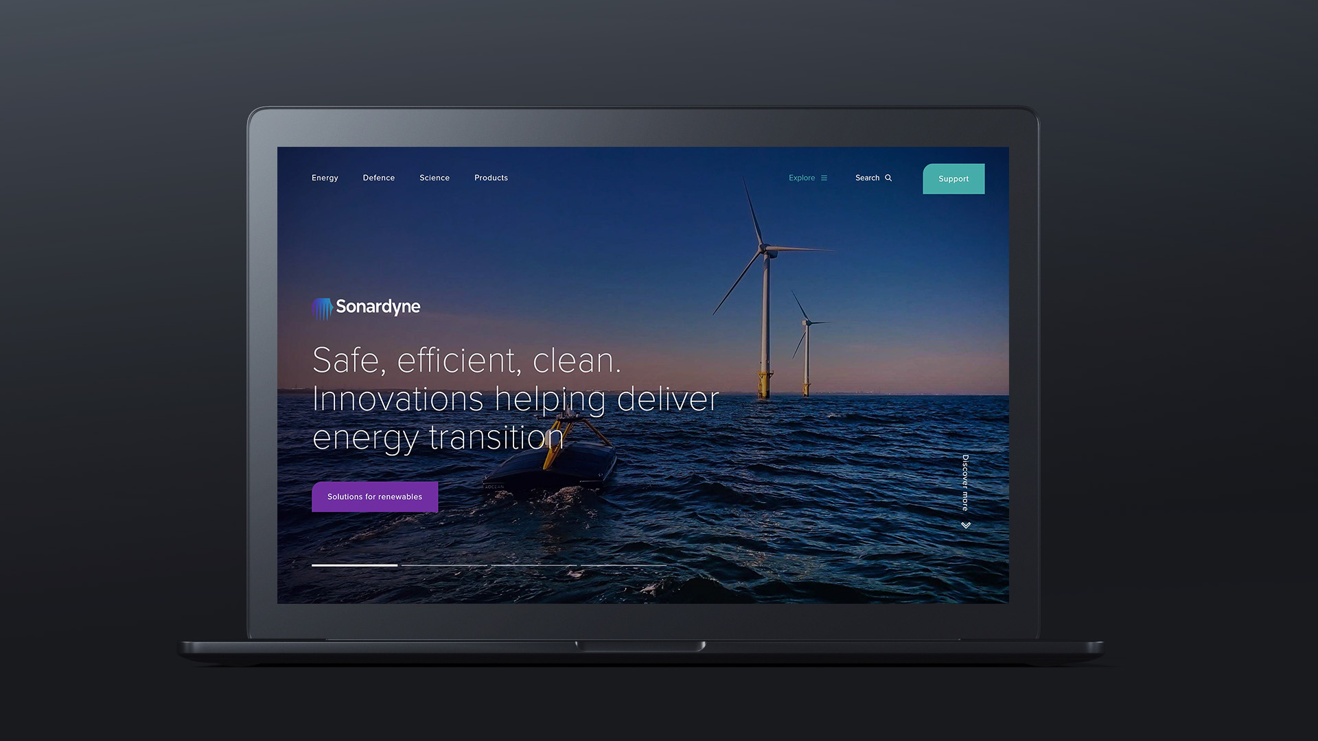Sonardyne Website on MacBook