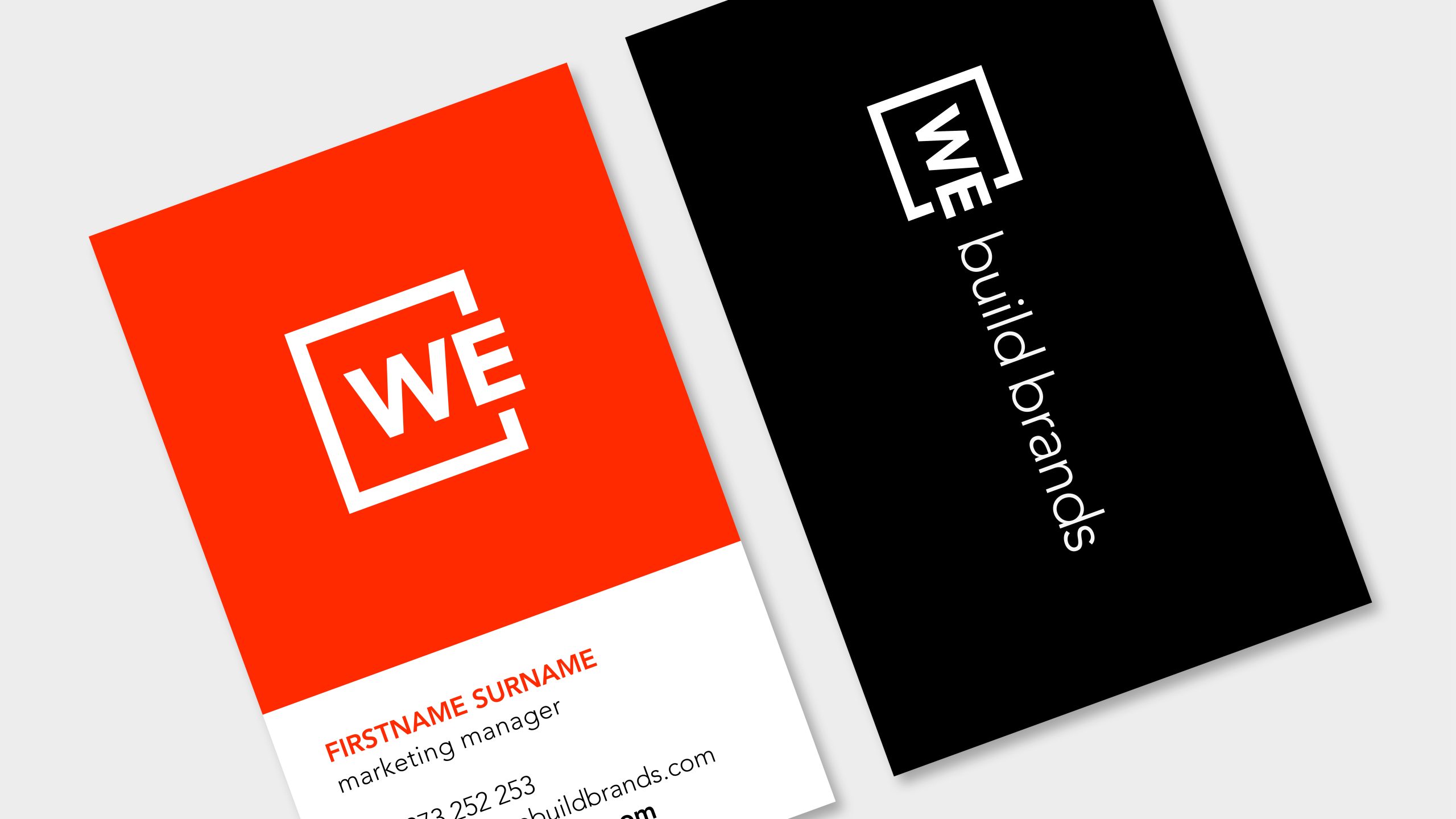 WE business card design